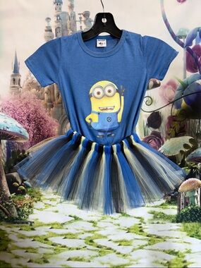 Blue Minion Tutu Dress for Kids
